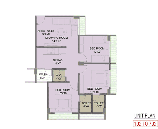 3BHK Front Plan by Mominsara Developers