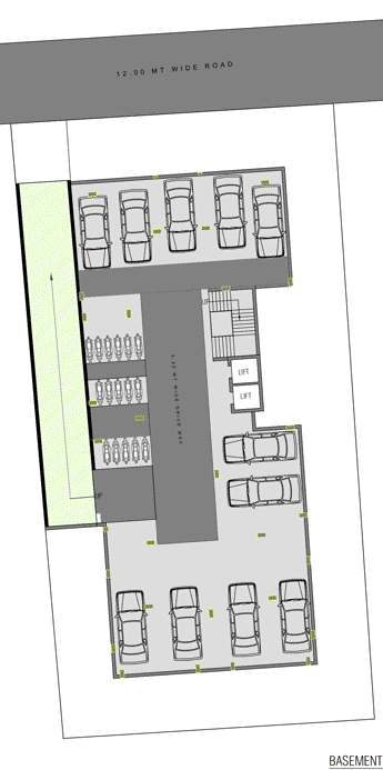 Basement Plan by Mominsara Developers