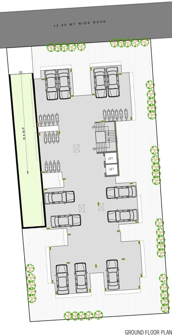 Ground Floor Plan by Mominsara Developers